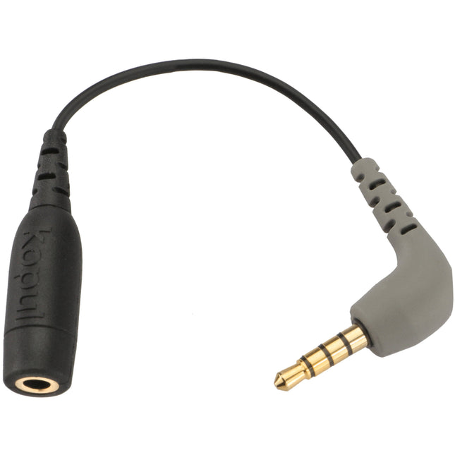 Kopul MC-TRSA Cable Adaptador 3.5mm TRS a Ángulo Derecho TRRS 15cm para Smartphones