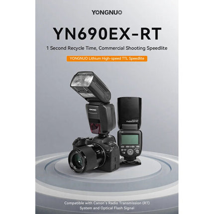Yongnuo YN690EX-RT Flash Canon GN 196 y Zoom 20-200mm Batería USB