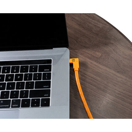 Tether Tools TetherPro Cable USB-C doble ángulo 15' USB 3.2 5 Gb/s naranja