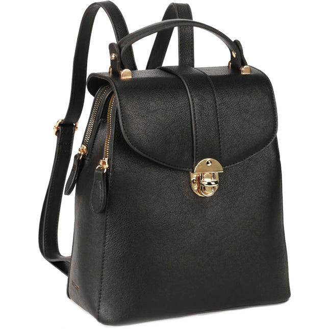 Rofozzi Layla Mochila para Tablet Negra Compatible 11 Pulgadas Cuero Vegano Resistente al Agua