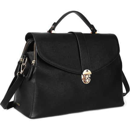 Rofozzi Dawn Bolsa para Laptop 13 Pulgadas Negra con Correa Acolchada Resistente al Agua