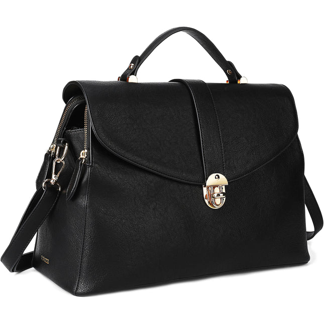 Rofozzi Dawn Bolsa para Laptop 13 Pulgadas Negra con Correa Acolchada Resistente al Agua