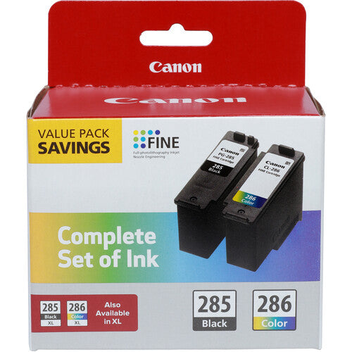 Canon PG-285 CL-286 Pack de Tinta para Impresora 7.3mL Negro 9.9mL Color