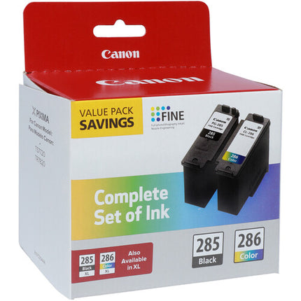 Canon PG-285 CL-286 Pack de Tinta para Impresora 7.3mL Negro 9.9mL Color