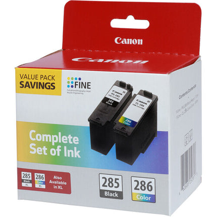 Canon PG-285 CL-286 Pack de Tinta para Impresora 7.3mL Negro 9.9mL Color