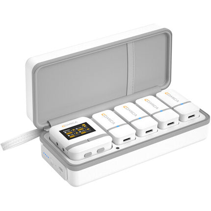 Comica Audio Vimo Q Mini Sistema de Micrófono Inalámbrico 4 Personas Blanco 656' Alcance 2.4 GHz