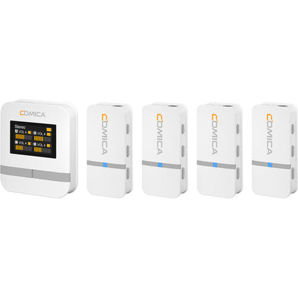 Comica Audio Vimo Q Mini Sistema de Micrófono Inalámbrico 4 Personas Blanco 656' Alcance 2.4 GHz