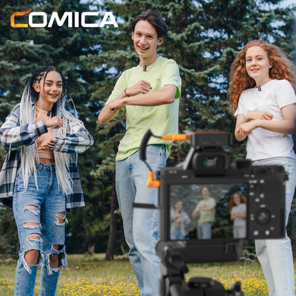 Comica Audio Vimo Q Mini Sistema de Micrófono Inalámbrico 4 Personas Blanco 656' Alcance 2.4 GHz