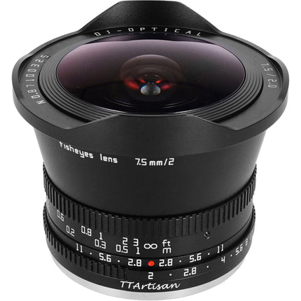 TTArtisan 7.5mm f2 Objetivo Ojo de Pez para Sony E APS-C con Diafragma 7 hojas