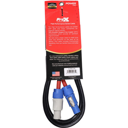 ProX Cable de Potencia 14 AWG powerCON Gris a Azul 1.8 m IP65