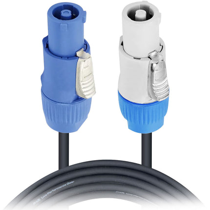 ProX cable de alimentación powerCON tipo macho Gris a Azul 14 AWG 7.62 m IP65