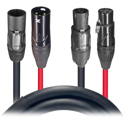 ProX powerCON TRUE1 Combo Cable Jumper DMX 3 Pin XLR 3 pies 20 AWG