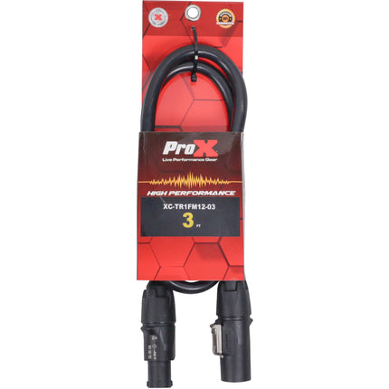 ProX Cable de alimentación 12 AWG powerCON macho a hembra 3 pies IP65