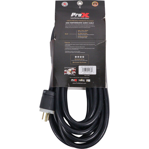 ProX 12AWG Cable eléctrico 120 VAC 25 pies NEMA 5-15P a powerCON-Type Male IP65