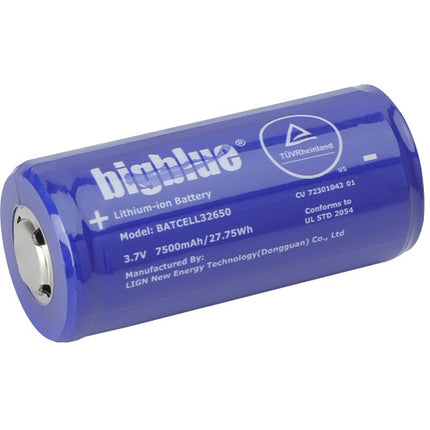 Bigblue 32650 Batería Li-Ion 7500mAh 27.75Wh para Linternas de Buceo