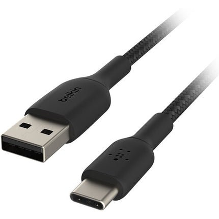 Belkin BoostCharge Cable USB-C a USB-A Trenzado 2.0 6.6 pies Negro