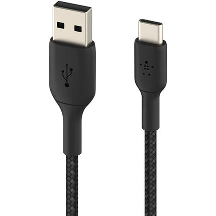 Belkin BoostCharge Cable USB-C a USB-A Trenzado 2.0 6.6 pies Negro