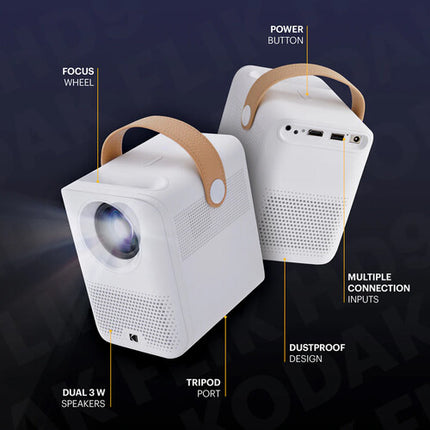 Proyector Inteligente Kodak FLIK HD9 Full HD 200 Lúmenes Pantalla 120"