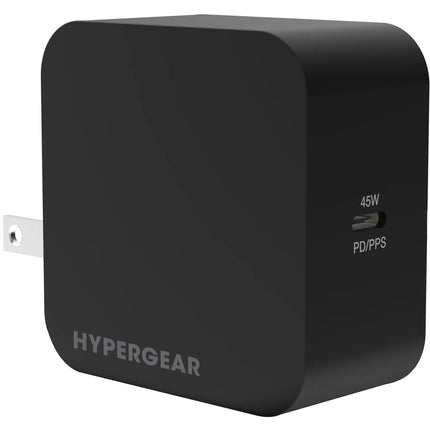 HyperGear SpeedBoost Cargador AC USB-C 45W PD PPS portátil seguro