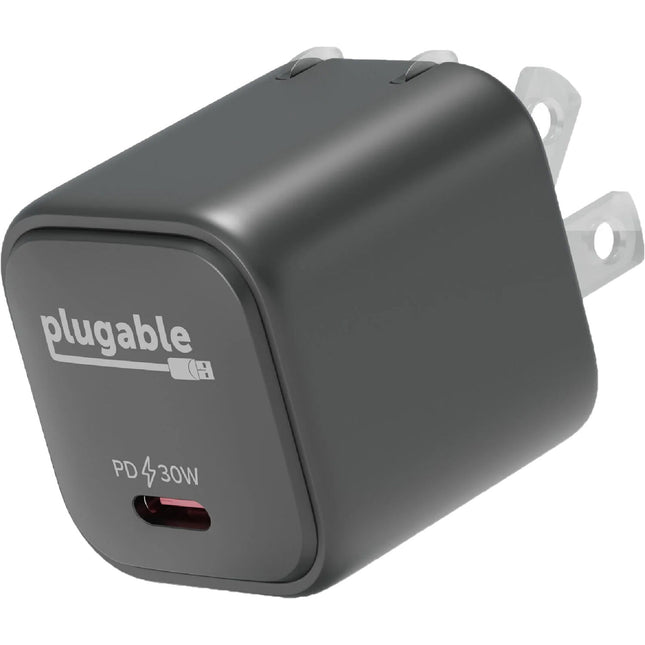 Plugable Cargador de Pared USB-C 30W GaN Negro 3 Unidades