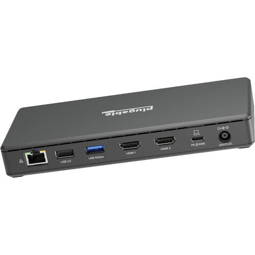 Plugable USB-C Estación de Acoplamiento Doble Pantalla 4K 65W PD