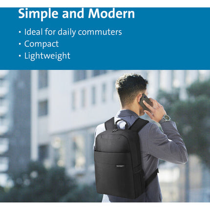 Kensington Simply Portable Lite Mochila portátil 16L para laptop 16" negro