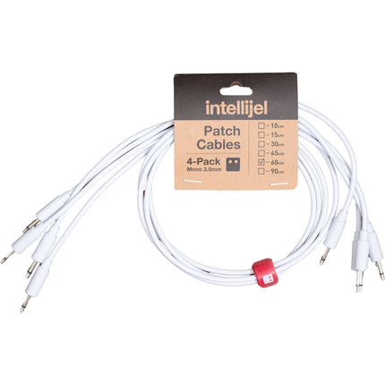 intellijel Cable Patch 3.5mm Blanco 23.6 Pulgadas Juego de 4