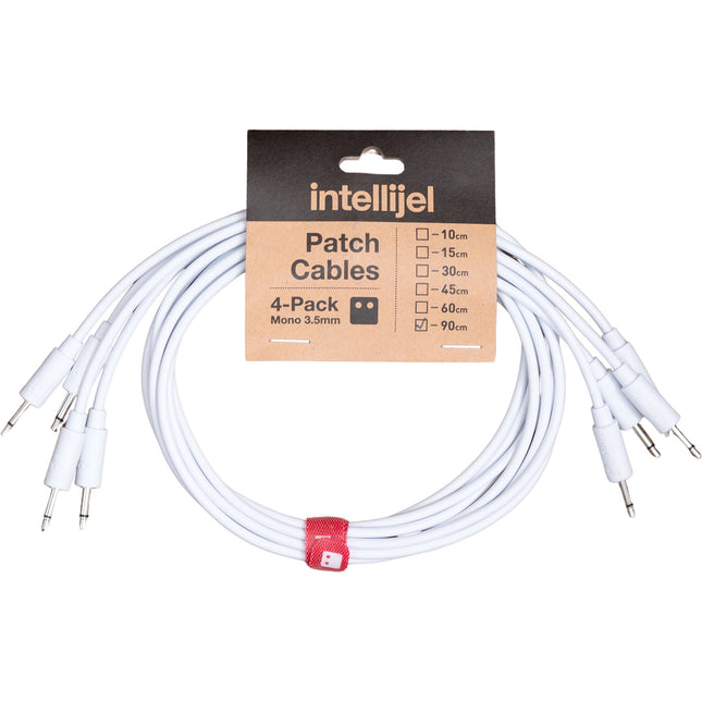 intellijel Cable Patch 3.5mm Blanco 90cm Juego de 4 unidades