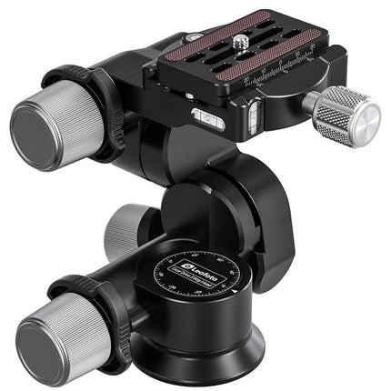Leofoto GW-01 Cabezal Geared 3 Vías Capacidad 8 kg Rango 360° con Placa Quick Release
