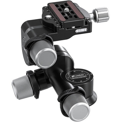 Leofoto GW-01 Cabezal Geared 3 Vías Capacidad 8 kg Rango 360° con Placa Quick Release