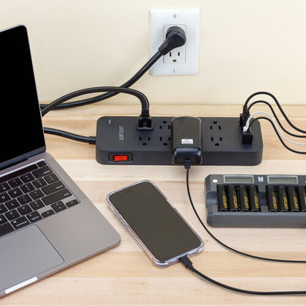 Watson Protector Contra Sobretensiones 8 Tomas 2450 Julios USB Negro