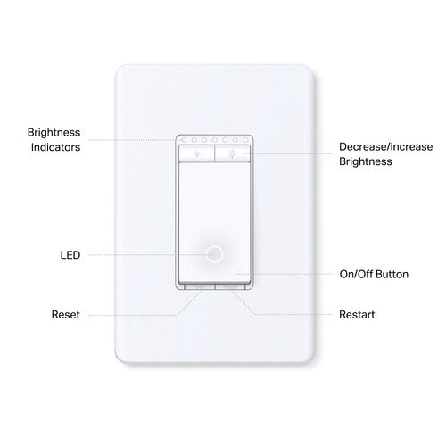 TP-Link Tapo S505D Interruptor Dimmer Wi-Fi Inteligente 2-Pack 2.4 GHz Matter