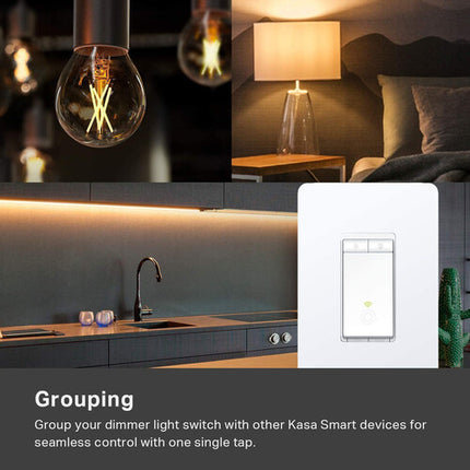 TP-Link HS220 Interruptor de Luz Inteligente Wi-Fi con Dimmer 6 Pack 2.4 GHz
