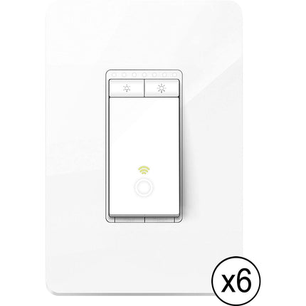 TP-Link HS220 Interruptor de Luz Inteligente Wi-Fi con Dimmer 6 Pack 2.4 GHz