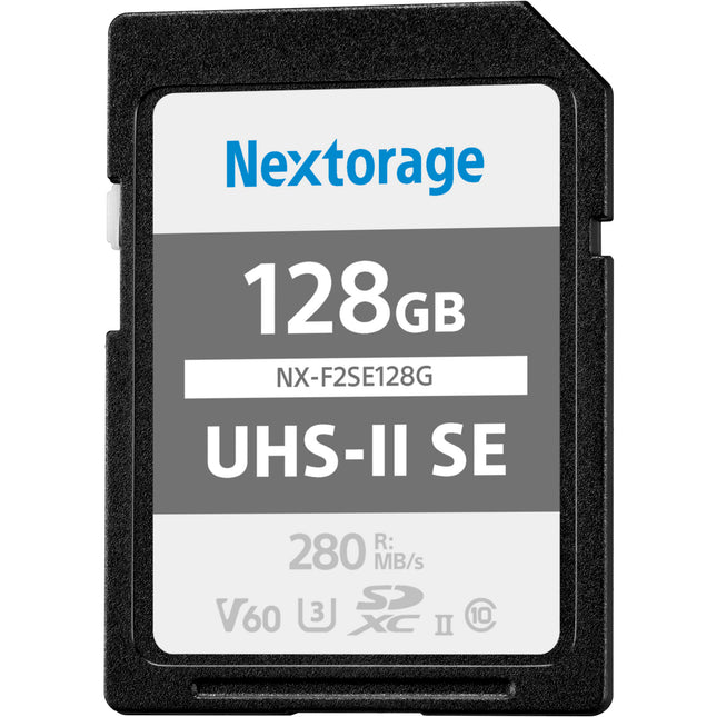 Nextorage 128GB NX-F2SE Serie Tarjeta de Memoria SDXC UHS-II 280 MB/s Lectura 100 MB/s Escritura