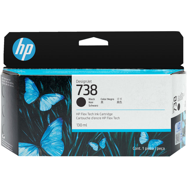 HP 738 Cartucho de Tinta Negra para Impresoras Diseño 130mL