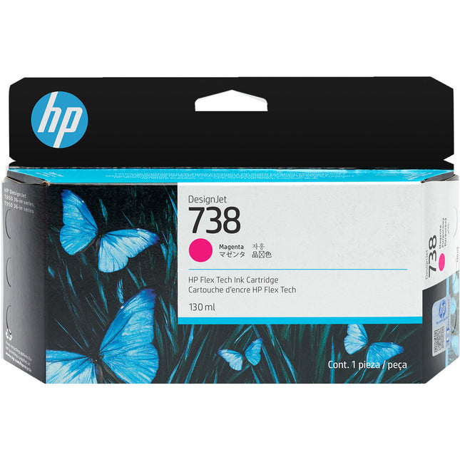 HP 738 Magenta Cartucho de tinta 130mL para impresoras DesignJet T850