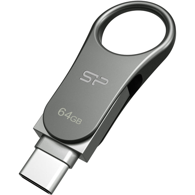 Silicon Power 64GB Pendrive USB 3.0 Tipo A y C Titanium 5 Gb/s