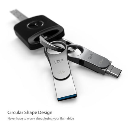 Silicon Power 64GB Pendrive USB 3.0 Tipo A y C Titanium 5 Gb/s