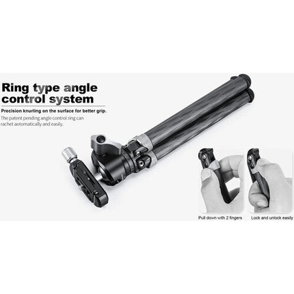Leofoto MT-02C trípode de mesa carbono altura 3.3 a 7.9 pulgadas capacidad 11 lb