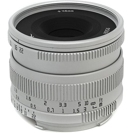 AstrHori 40mm f5.6 Lente para Leica M Full-Frame f22 Manual Plata