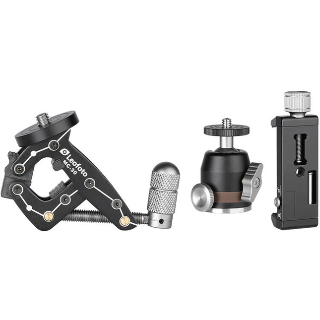 Leofoto MC-30 Soporte Abrazadera 1.3" para Teléfono con Mini Cabeza de Bola