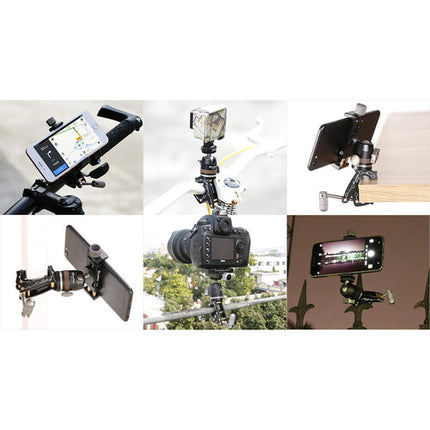 Leofoto MC-30 Soporte Abrazadera 1.3" para Teléfono con Mini Cabeza de Bola
