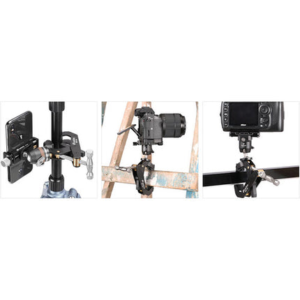 Leofoto MC-50 Soporte Abrazadera para Teléfonos y Cámaras con Montaje 1/4"-20 y Capacidad 2 2"