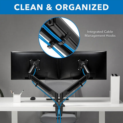 Mount-It! MI-4884B Soporte de Escritorio para Doble Monitor 17-32" 19.8 lb
