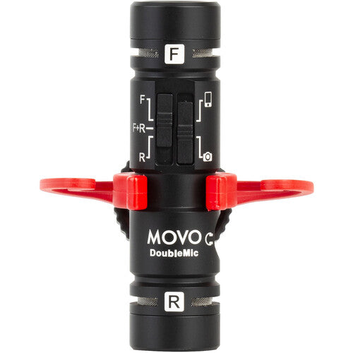 Movo Photo DoubleMic-V2 Micrófono Supercardioide Doble para Video con Rycote Lyre Shockmount y Protectores Antiviento