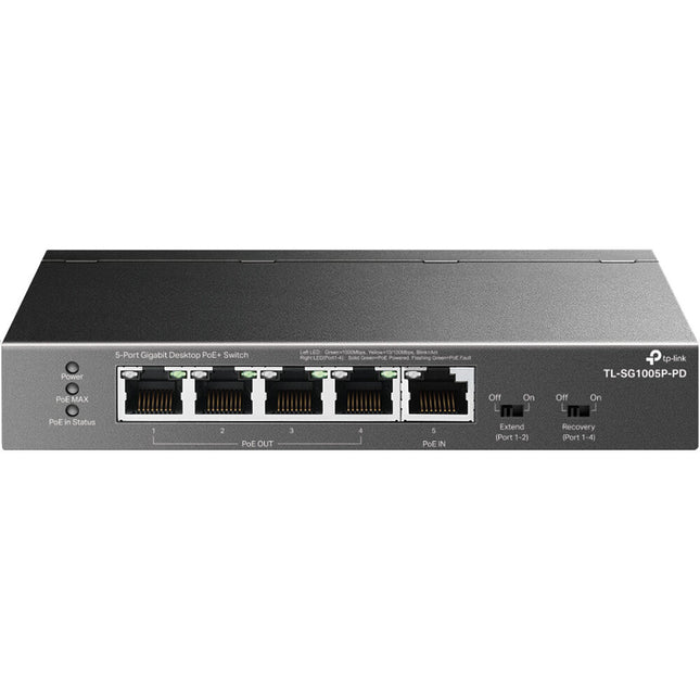 TP-Link TL-SG1005P-PD Conmutador 5 Puertos Gigabit 66W No Gestionado PoE+