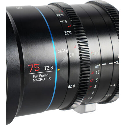Sirui Jupiter 75mm T2.8 Lente Macro Cine Full-Frame Filtro 92mm