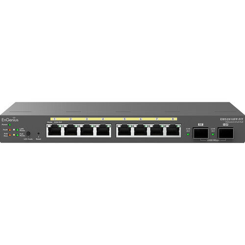 EnGenius EWS2910FP-Fit Switch de Red Gestionado 8 Puertos Gigabit PoE+ 110W
