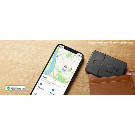 eufy Security SmartTrack Card localizador fino para iPhone Apple con alarma y clip metálico